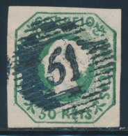 N°3 - 50r. Vert - Obl "51"- TB - Used Stamps