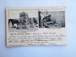 C.P.A. NAMIBIA : LUDERITZBUCHT, Deutsch Süd-West Africa: Gedenkstein, Ausladen Eines Ochsenwagens, In 1912 - Namibië