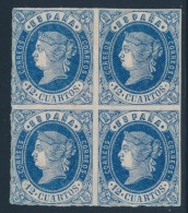 N°55 - 12c Bleu S/rose - Bloc De 4 - 2 Ex * - TB - Unused Stamps