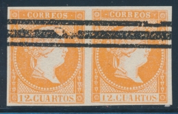 N°44a - Paire - Annulé 3 Barres Horiz. - TB - Used Stamps