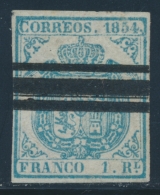 N°33 - 1r Bleu Pâle - Annulé Barres - TB - Usados