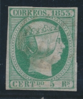 N°20 - 5r Vert - Belle Nuance - Papier Mince - Signé JF Brun - TB - Usados