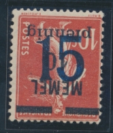 N°38a - Surcharge Renversée - TB - Memelgebiet 1923