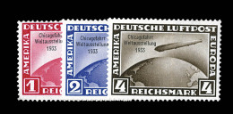 N°42A/2C - La Série CHICAGOFAHRT - Rare - Signé Calves - TB - Airmail & Zeppelin