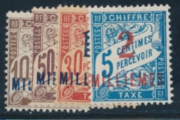 TIMBRES TAXE N°5/8 - Surch. D (Sans Accent S/1er "E" De Millesime) - Signé Marquelet - TB - Autres & Non Classés