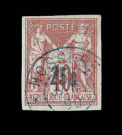 N°7 - 25c S/40c Rouge Orange - Signé Calves - TB - Other & Unclassified