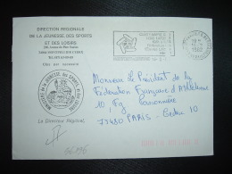 LETTRE OBL.MEC.16-2-1982 MONTPELLIER B.BERTRAND (34 HERAULT)DIRECTION REGIONALE DE LA JEUNESSE DES SPORTS ET DES LOISIRS - Frankobriefe