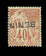 N°11a - 40c Rouge Orange - Surch Renversée - Signé Calves - TB - Other & Unclassified