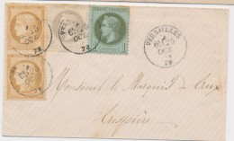 N°24, 26 Et 33 (x2) - De Versailles - 25/10/72 - TB - 1849-1876: Période Classique