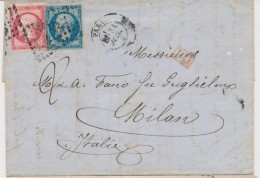N°17B, 14B - PARIS - Juillet 1861 - Pr Milan - B/TB - 1849-1876: Période Classique