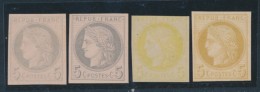 4 Essais Du N°53 - Couleurs Diff. - S/papier Fin - TB - Unused Stamps