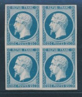 N°10 - En Bleu Papier Mince - En Bloc De 4 - TB - Unused Stamps