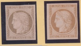 N°5 X 2 Couleurs - Bistre Brun Et Bistre S/rosé - TB - Unused Stamps