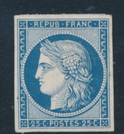 N°4 - 25c Bleu Foncé - TB - Ungebraucht