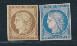 N°4 X 2 Couleurs - Bistre Brun Et Bleu S/rose - TB - Unused Stamps