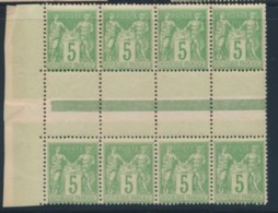 N°106a - Type III Et II Se Tenant - Pli S/Interpanneau - Sinon TB - 1876-1878 Sage (Type I)