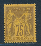 N°99 - 75c Violet Noir S/jaune - Comme ** - TB - 1876-1878 Sage (Type I)