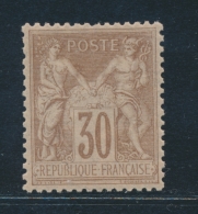 N°80 - 30c Brun - TB Centrage - Charn. Légère - TB - 1876-1878 Sage (Type I)