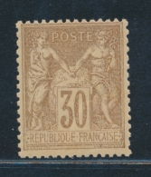 N°80 - 30c Brun Jaune - Charn. Inf. - Petit BDF - TB - 1876-1878 Sage (Tipo I)