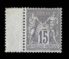 N°77 - 15c Gris + Pont - Signé Calves - TB - 1876-1878 Sage (Tipo I)