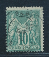 N°76 - 10c Vert - Décentré - Sinon TB - 1876-1878 Sage (Type I)