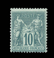 N°76 - 10c Vert - Charn. Légère - TB - 1876-1878 Sage (Type I)