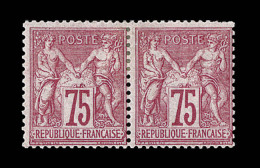 N°71 - 75c Carmin - Paire - TB - 1876-1878 Sage (Tipo I)