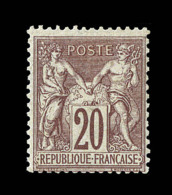 N°67 - 20c Brun Lilas - Signé Calves - TB - 1876-1878 Sage (Type I)