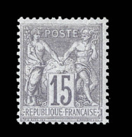 N°66 - 15c Gris - TB - 1876-1878 Sage (Typ I)