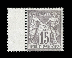 N°66 - 15c Gris - Certif - TB - 1876-1878 Sage (Type I)