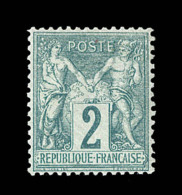 N°62 - 2c Vert - Pièce De Luxe - Signé Calves - TB - 1876-1878 Sage (Type I)