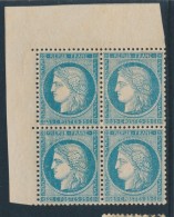 N°60A - 25c Bleu - Type I - Bloc De 4 - TB - 1871-1875 Cérès