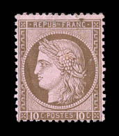 N°54 - 10c Brun S/rose - TB - 1871-1875 Ceres