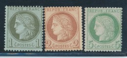 N°50, 51, 53 - Charn. Légère - TB - 1871-1875 Ceres