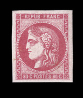 N°49 - 80c Rose - Signé Brun - TB - 1870 Bordeaux Printing