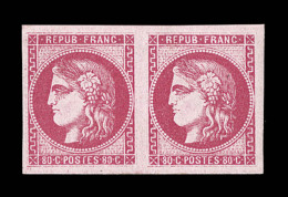 N°49 - 80c Rose - Paire - TB - 1870 Bordeaux Printing