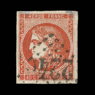 N°48d - 40c Rouge Sang Clair - Signé Calves - TB - 1870 Bordeaux Printing
