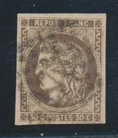 N°47 - Brun Foncé - Marges Régul. - TB - 1870 Bordeaux Printing