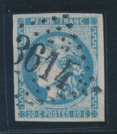 N°46Ad - Outremer - Margé - GC 3614 - Signé Calves - TB - 1870 Bordeaux Printing