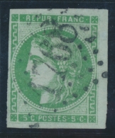 N°42Ba - Vert Jaune Foncé - 3 Belles Marges - TB - 1870 Ausgabe Bordeaux