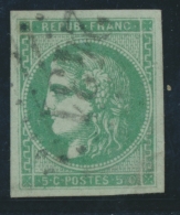N°42B - 5c Vert - R2 - TB - 1870 Ausgabe Bordeaux