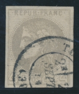 N°41B - Obl Càd - Signé Thiaude - TB - 1870 Emission De Bordeaux