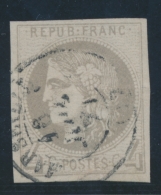 N°41B - 4c Gris - R2 - TB - 1870 Ausgabe Bordeaux