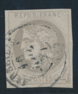 N°41B - 4c Gris - R2 - TB - 1870 Emission De Bordeaux