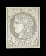 N°41B - 4c Gris - Comme ** - Signé Calves - TB - 1870 Ausgabe Bordeaux