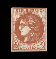 N°40Bb - 20c Marron - Comme ** - Signé - TB - 1870 Ausgabe Bordeaux