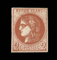 N°40Bb - 20c Marron - Comme ** - Signé - TB - 1870 Emisión De Bordeaux