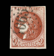 N°40Ba - 2c Rouge Brique - Obl GC 4065 - TB - 1870 Bordeaux Printing