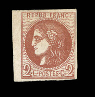 N°40Ba - 2c Rouge Brique - Petit BDF - Signé Calves/Cabany - TB - 1870 Bordeaux Printing