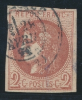 N°40B - Nuance Foncée - Margé - Signé Roumet - TB - 1870 Ausgabe Bordeaux